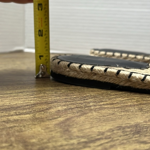 Gap Black Calf Hair Espadrille Slide-On Mules Size 8.5 - Picture 13 of 15